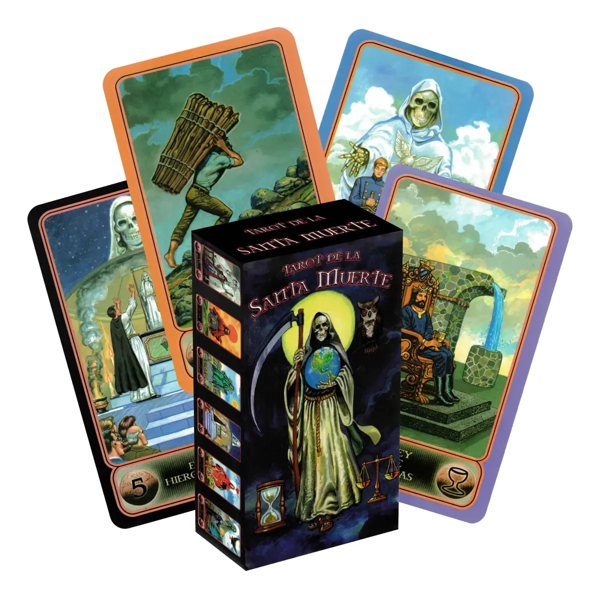 Cartas de tarô Tarot Felix Tarot Santa Muerte com guia