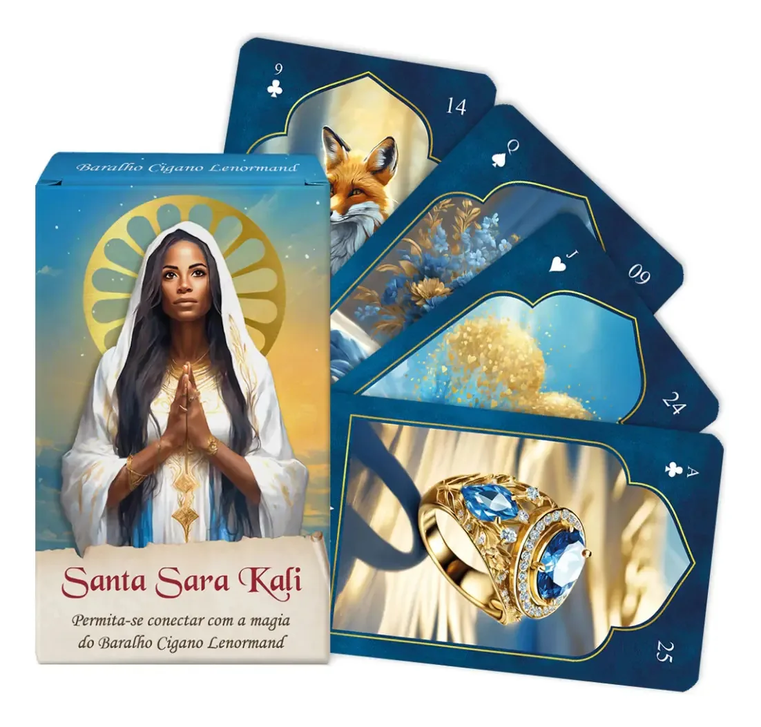 Baralho Cigano Lernormand Tarô Santa Sara Kali Plastificado