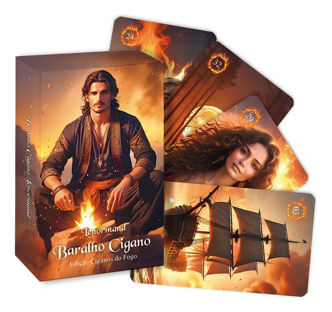 Baralho Cigano Lenormand Tarot Ciganos Do Fogo Plastificado