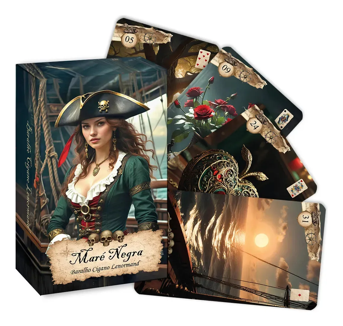 Tarot Lenormand Baralho Cigano Maré Negra, Portugues