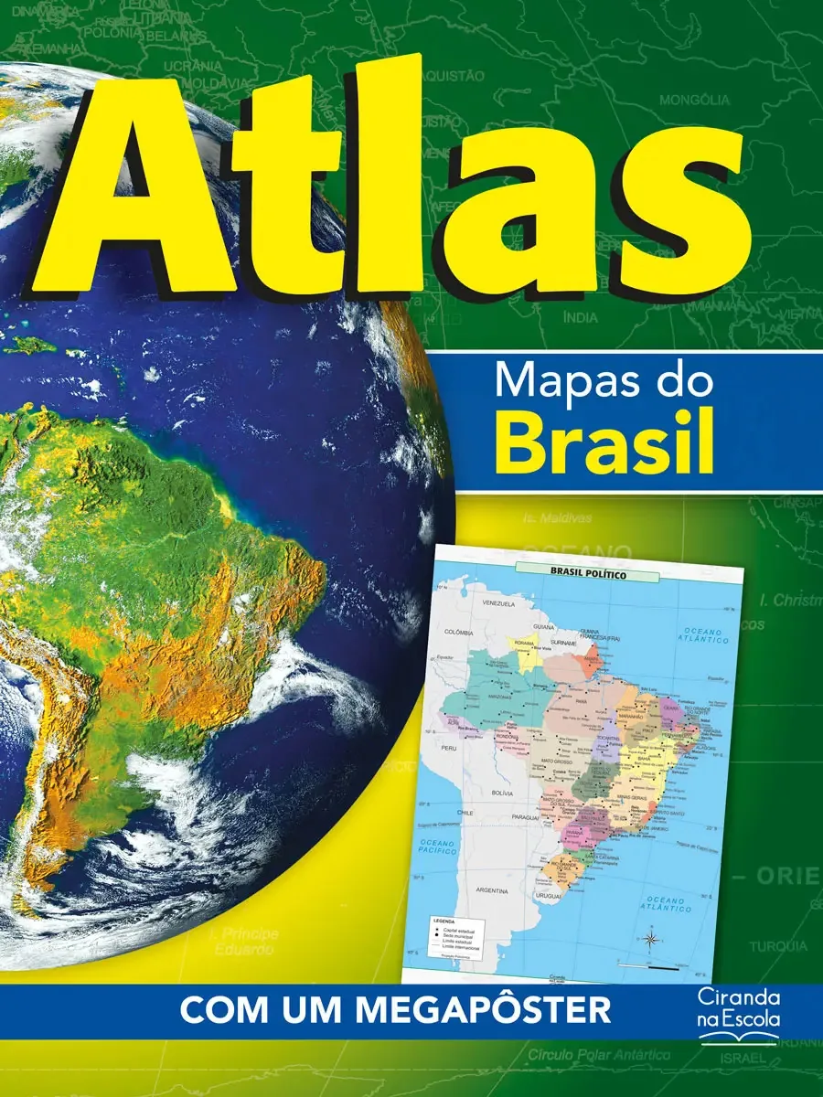 Livro Atlas Mapas Do Brasil 69119 Ciranda