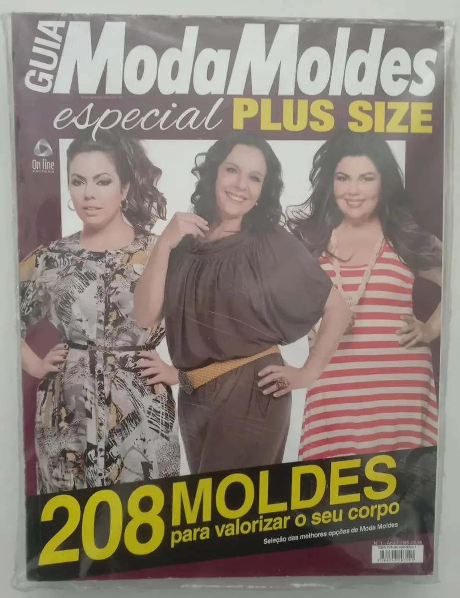 Revista Molda Moldes Edição Especial Plus Size 208 Moldes
