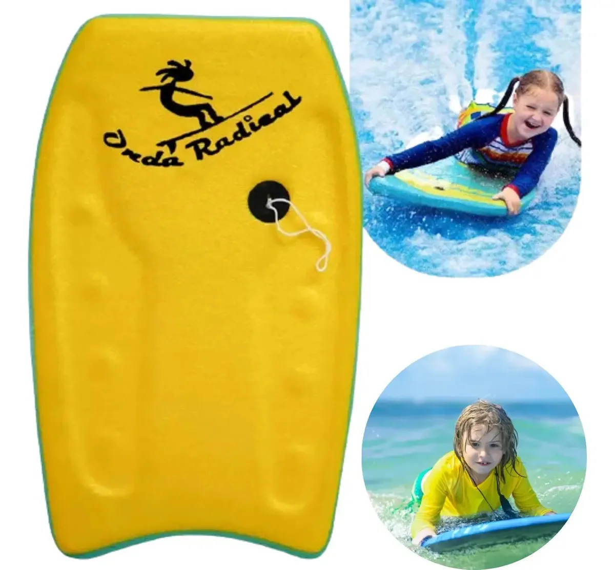 Pranchinha Prancha Aprendiz Nataçao Boia Diversão Praia 70cm Cor Amarelo