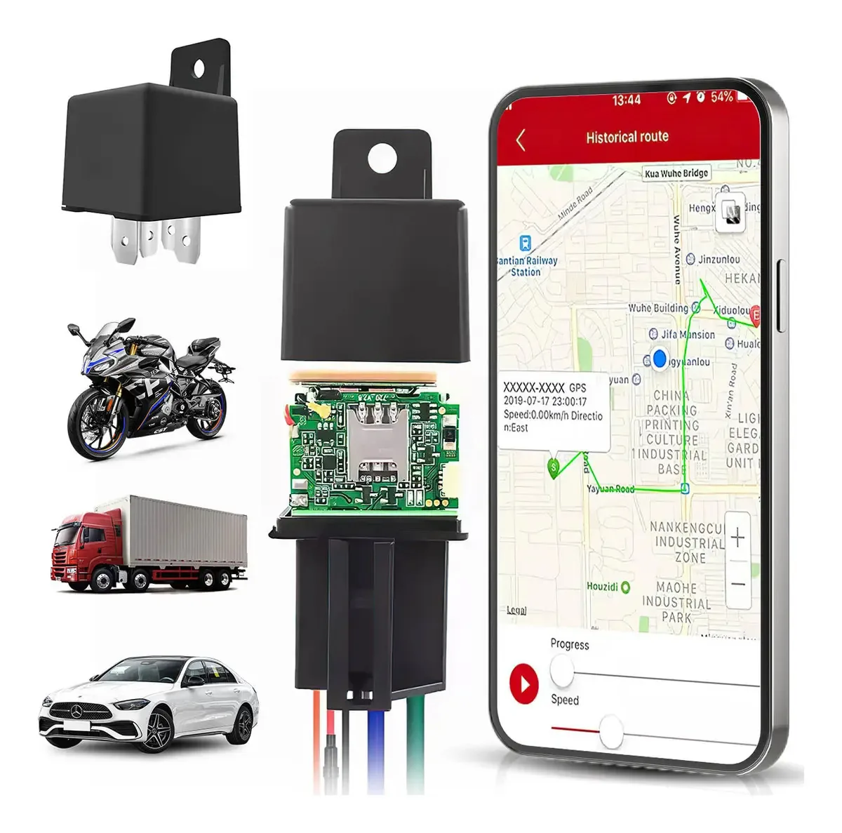 Relé GPS Apagador Remoto, Monitor, Localizador GPS Tracke