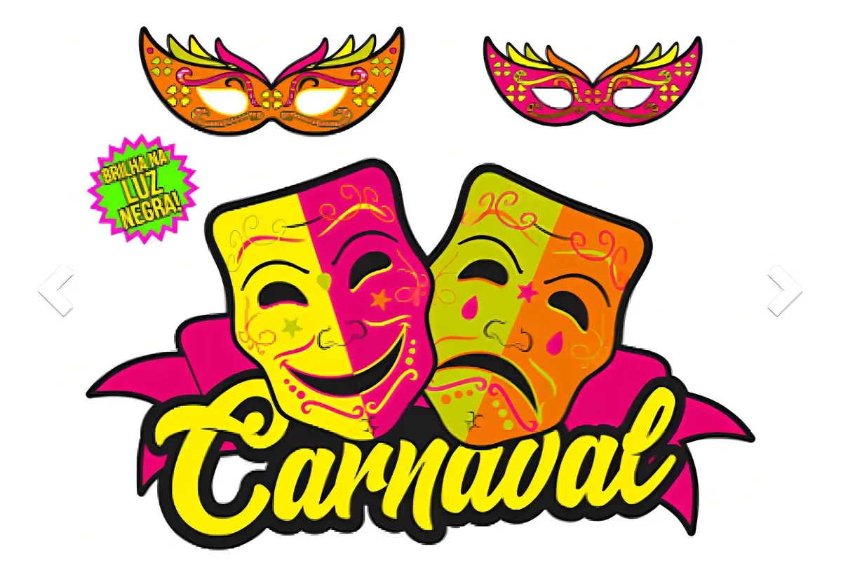 5 Painel Carnavalesco Neon Decoração Carnaval