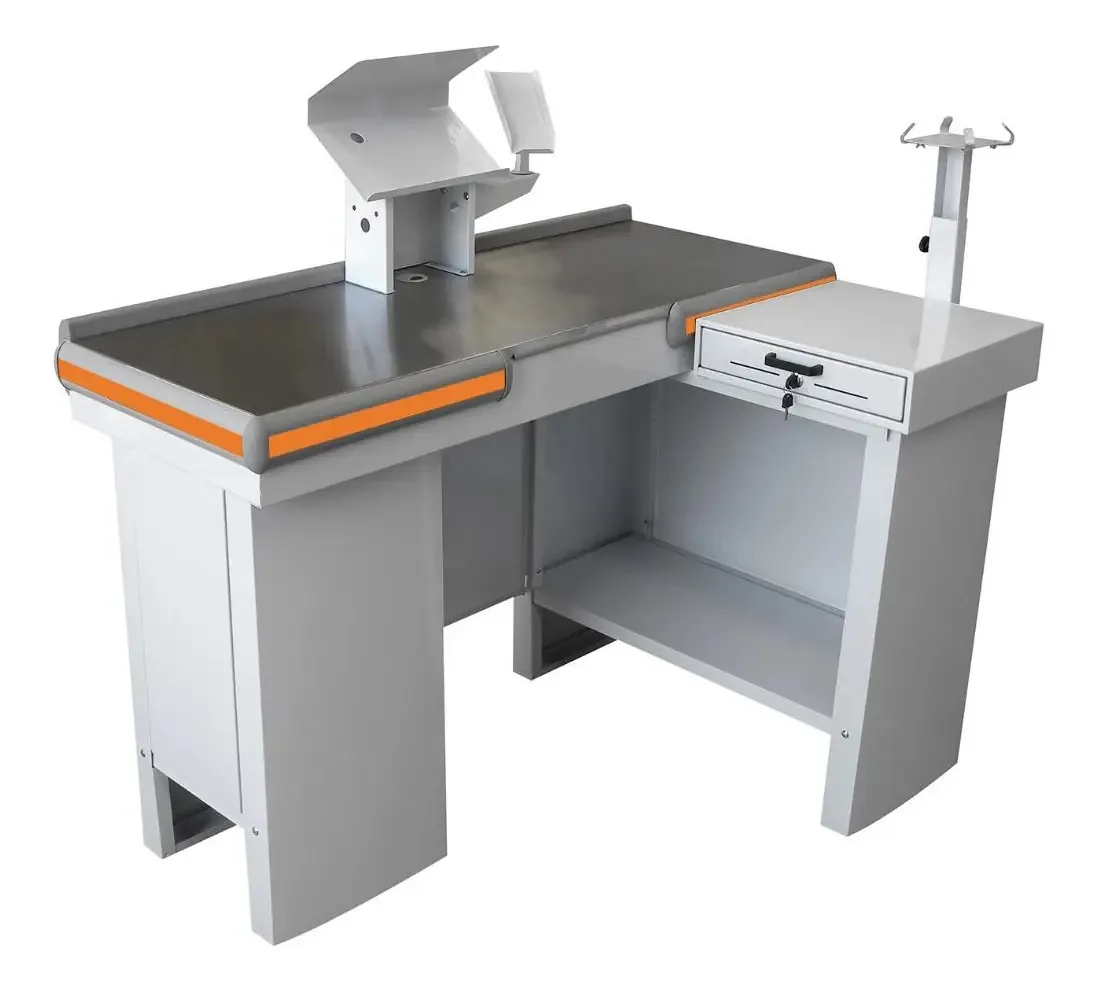 Check-out Caixa Supermercado Kit Automação Gaveta 1,30 Innal Cor Branco Perfil Laranja