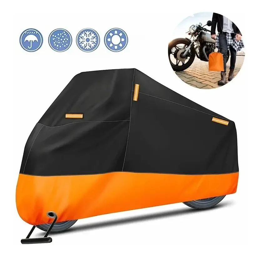 Capa protetora para motocicletas, proteção UV/chuva, cor de ouro escuro