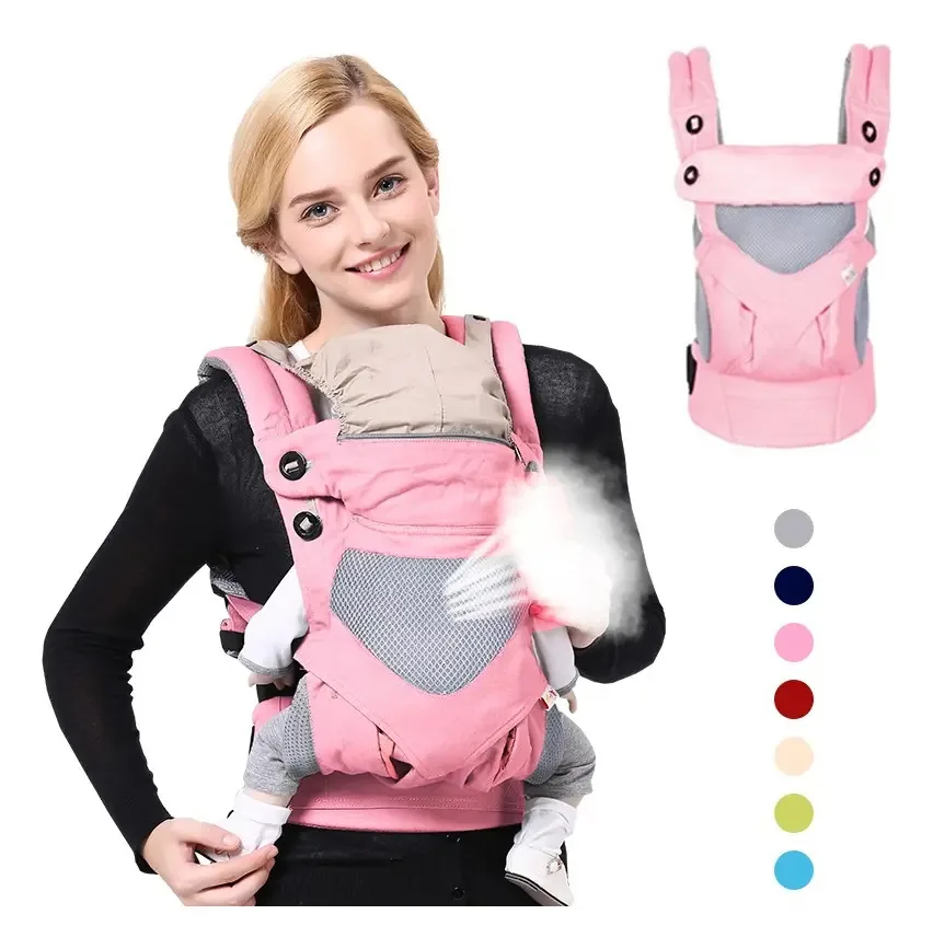 Alças ergonômicas para bebês/cangurus ergonômicos, rosa pálido