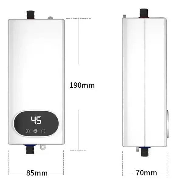 Aquecedor Instant Step, conjunto de caldeiras Step com chuveiro cinza