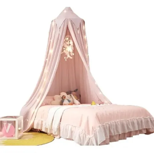 Toldo de cama para meninas com tenda Light Play, bege e
