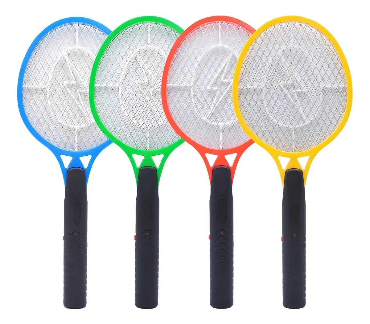 Raquete elétrica recarregável Fly Killer, insetos, mosquitos, cor verde