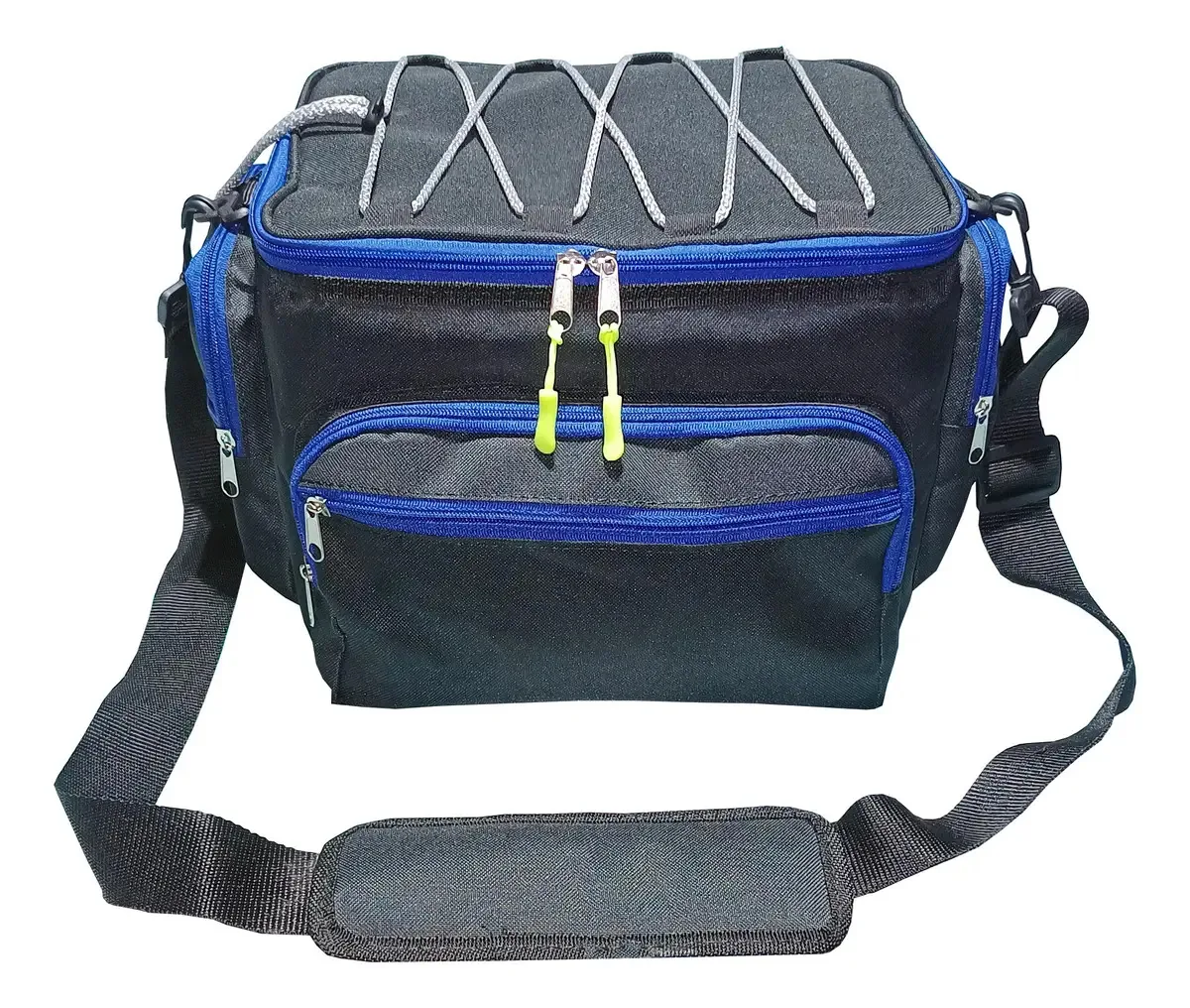 Bolsa de pesca Wadeo com 4 caixas para iscas pretas