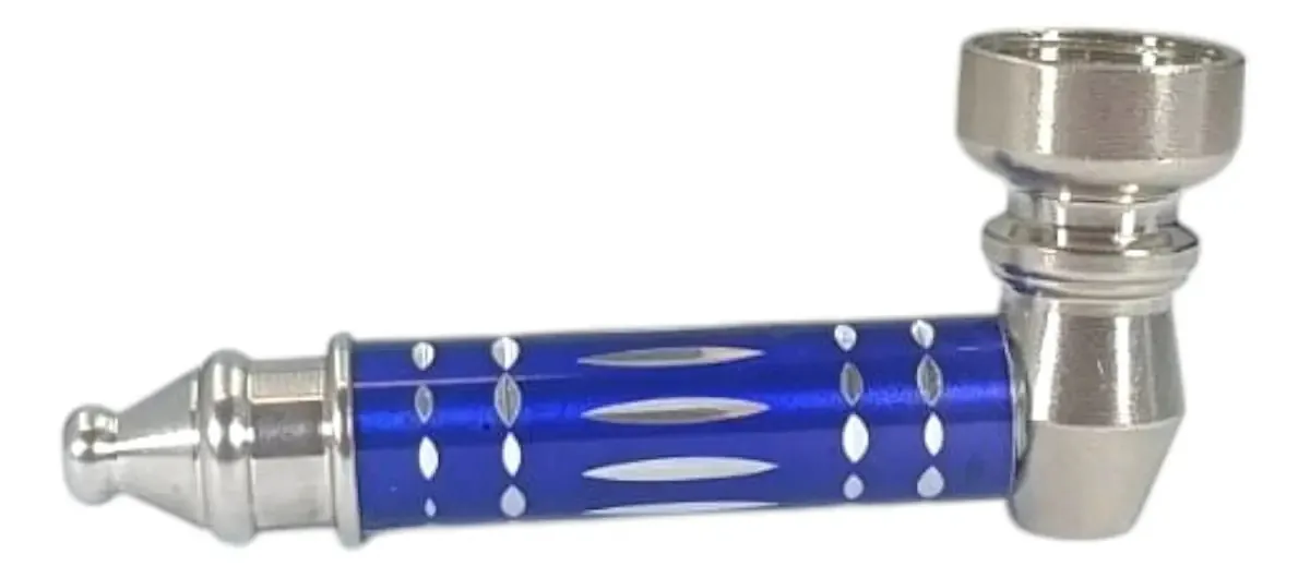 Cachimbo Pipe De Metal Desmontável Portátil Colors Cor Azul