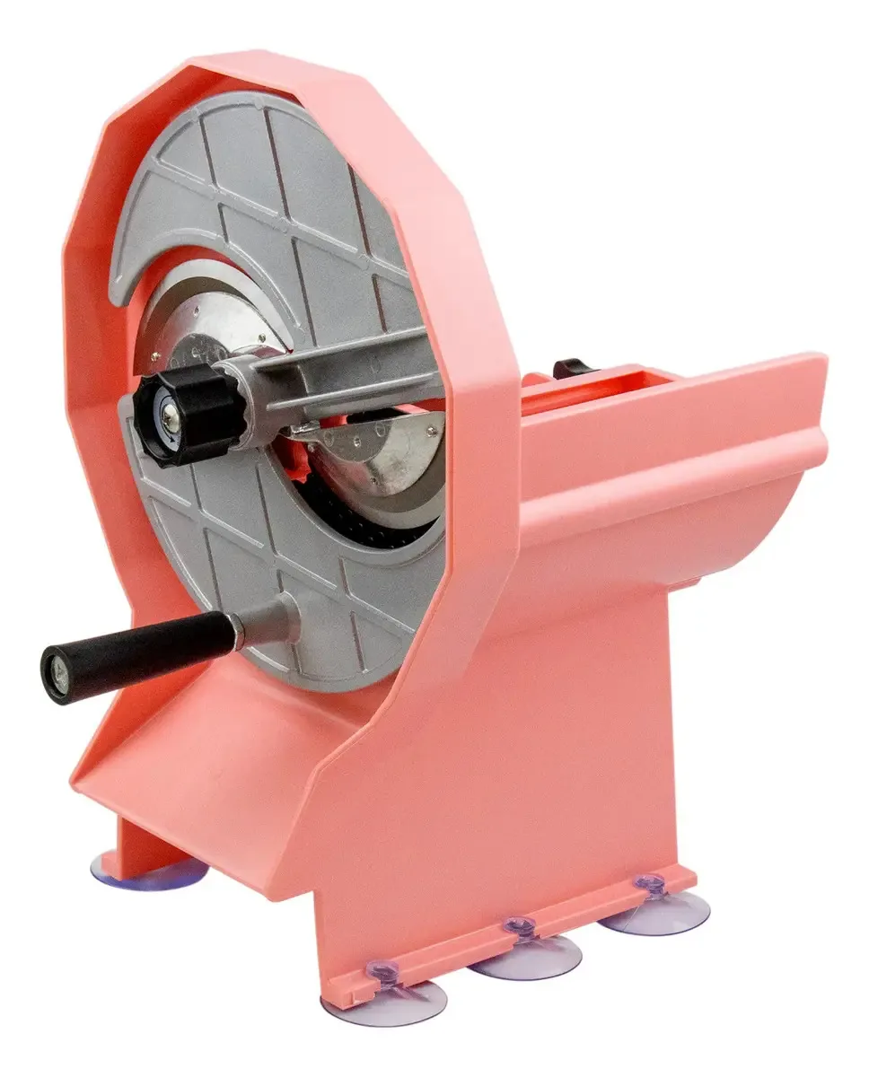 Cortador manual profissional para frutas e vegetais. Cor: Rosa