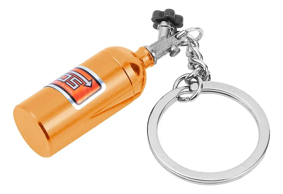 Chaveiro metálico para acessórios automotivos Nitro Nos Tuning | Unidade X Gold Color
