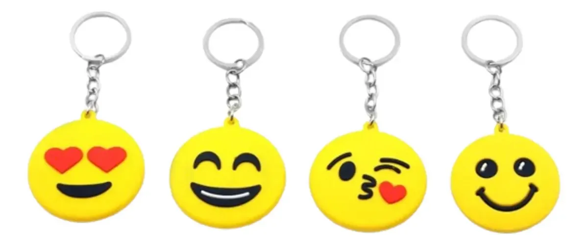 Chaveiros Emoji X10 unidades, cor rosa