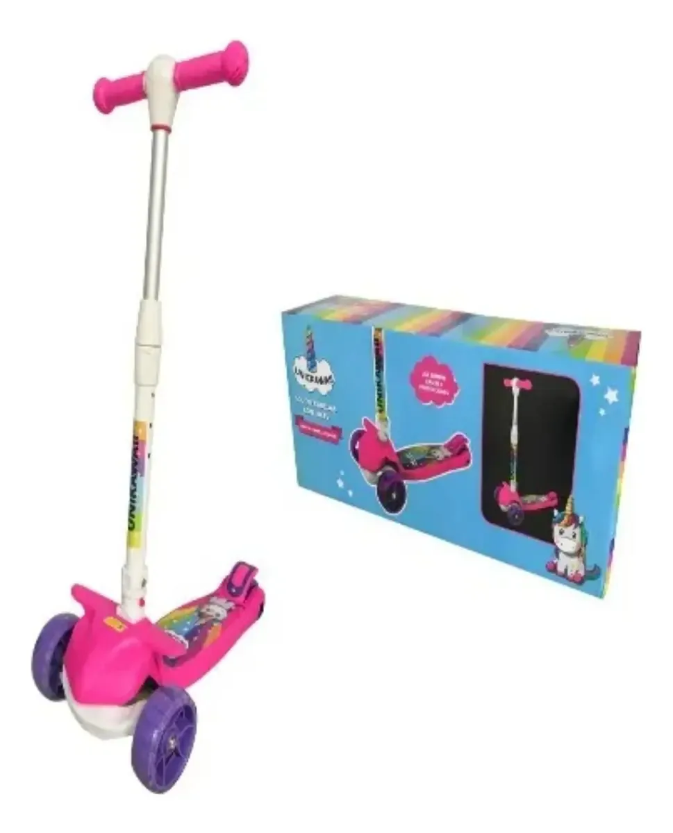 Presente rosa para skate, scooter Unickawaii