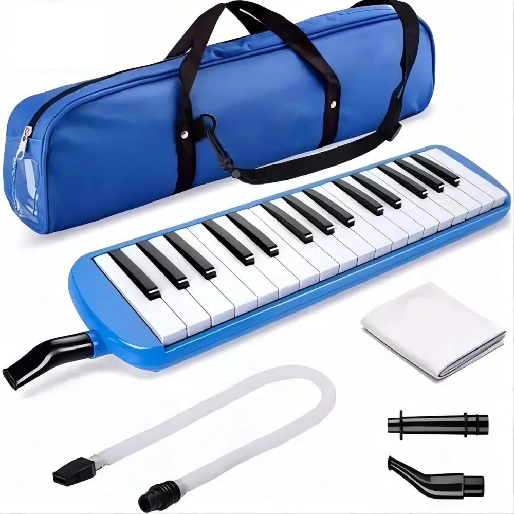 Estojo rígido School Melodic de 32 teclas com lona azul