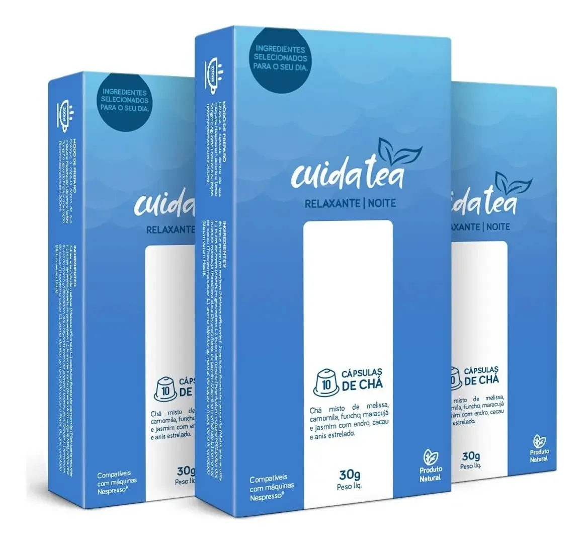30 Cápsulas Para Nespresso Cuidatea - Noite