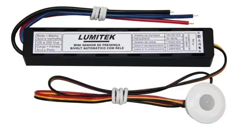 Mini Sensor De Presença 11005700 Lumitek