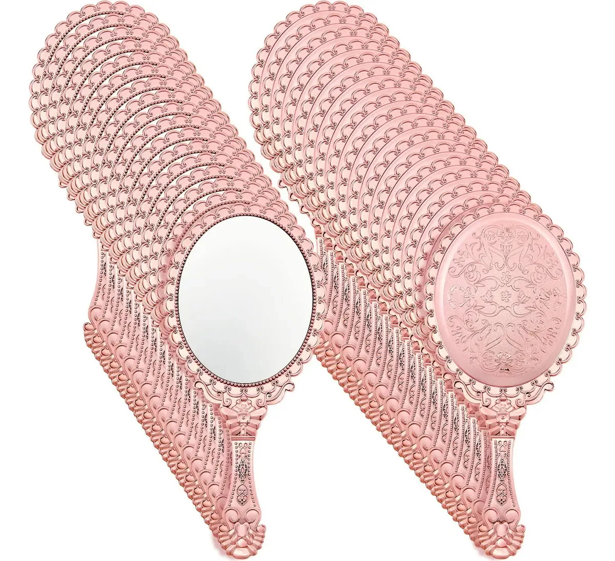30 espelhos, bolso de maquiagem portátil, festa, moldura rosa