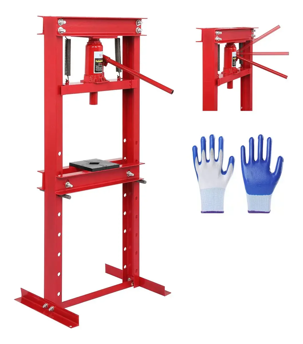 Prensa Hidráulica Industrial Compacta Cobbe Cor Vermelho