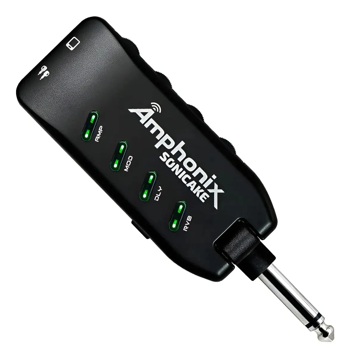 Amplificador de guitarra portátil com Bluetooth e preto