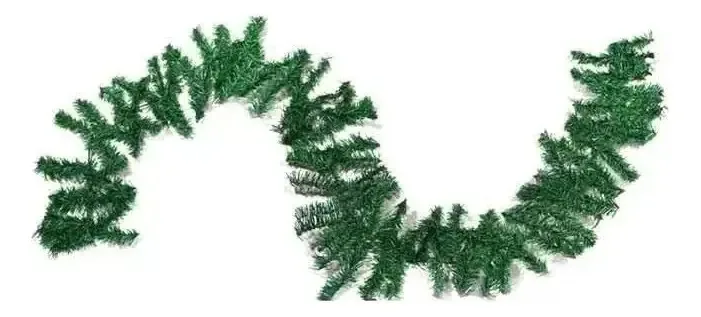 Pacote 6: Decoração de guirlandas de Natal, 2,7 m, cor verde, 2,7 m