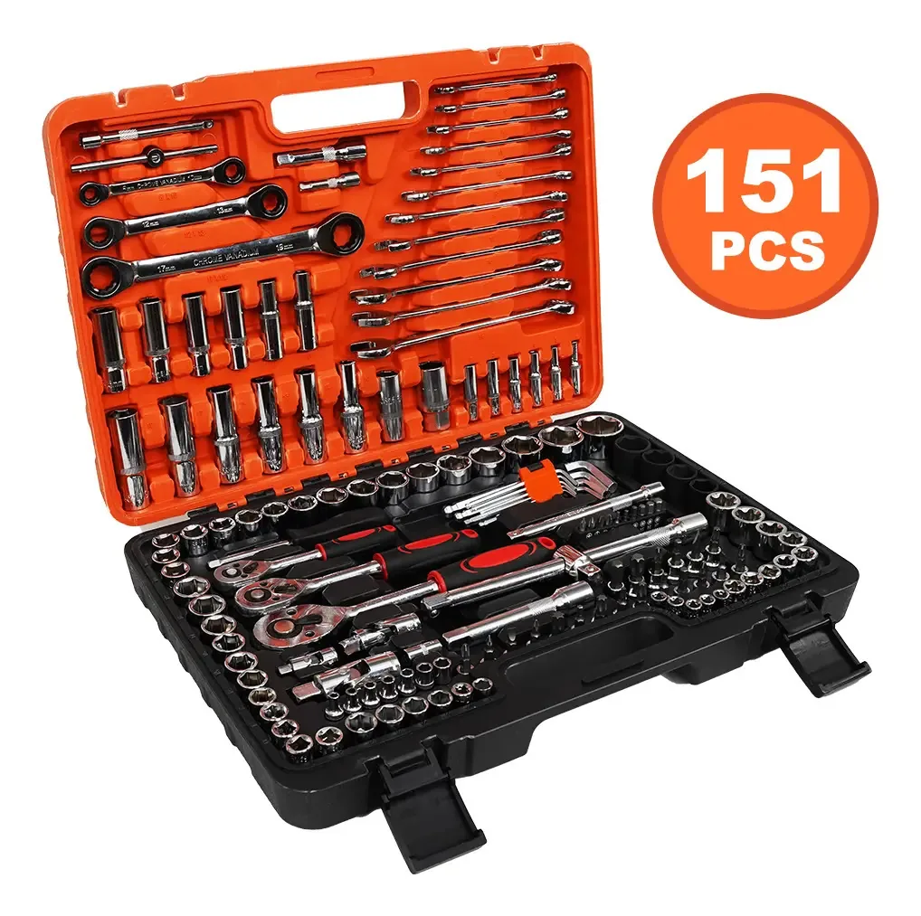 Jogo De Soquete Chave Catraca Combinada Allen Maleta Aço Crv 151 Peças