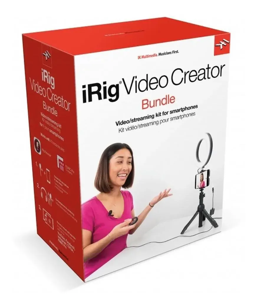 Pacote Irig Video Creator Kit de vídeo preto Ik Multimedia