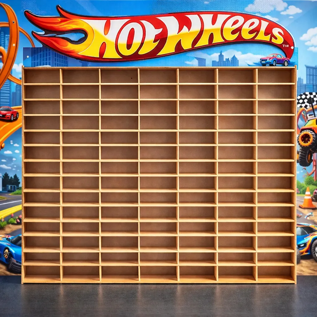 Expositor De Carrinhos 105 Nichos Mdf Colecionador