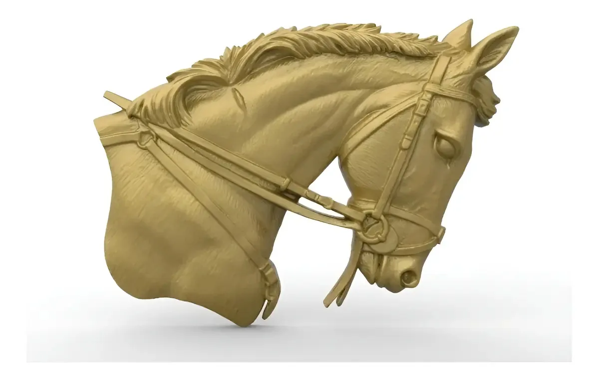 Arquivo STL Cabeça Cavalo 3D Para CNC Router Artcam Aspire Usinagem