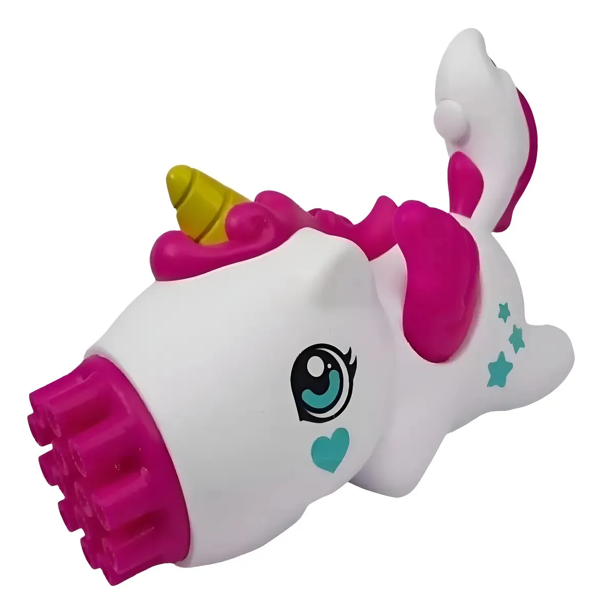 Pistola Lança Bolhas Automática DPL Unicórnio Rosa