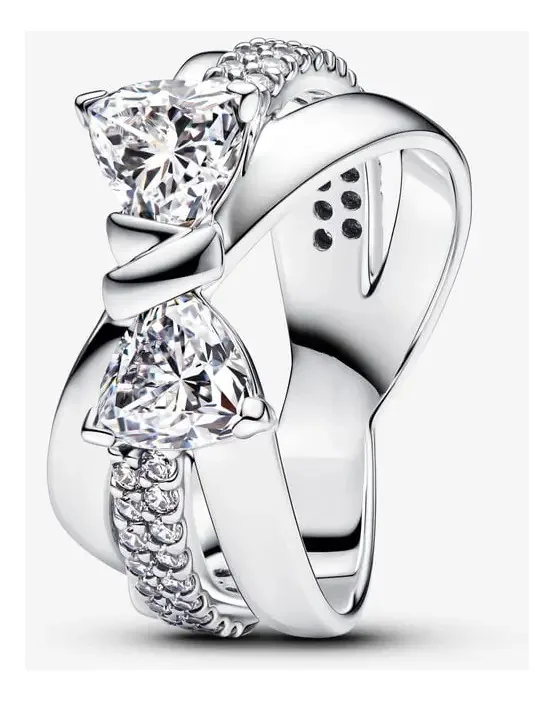 Anel de gravata borboleta clássico para mulheres, anel colorido Pa Jewelry S6 tamanho 9