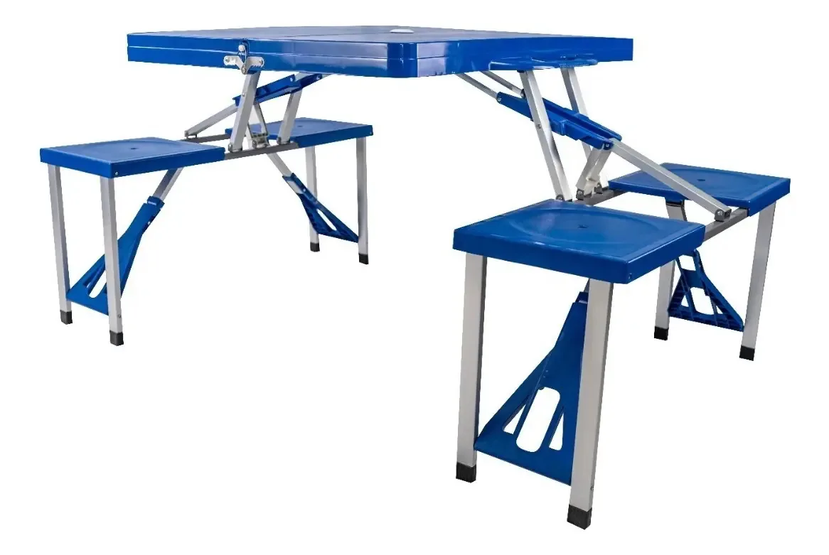 Mesa de acampamento dobrável Ubuy com 4 assentos transportáveis