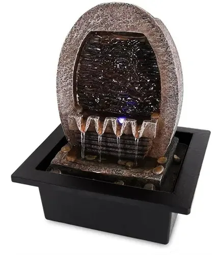 Fonte de água decorativa elétrica Serenelife SLTWF76LED
