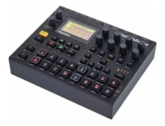 Controlador de DJ Elektron Digitakt preto de 16 canais
