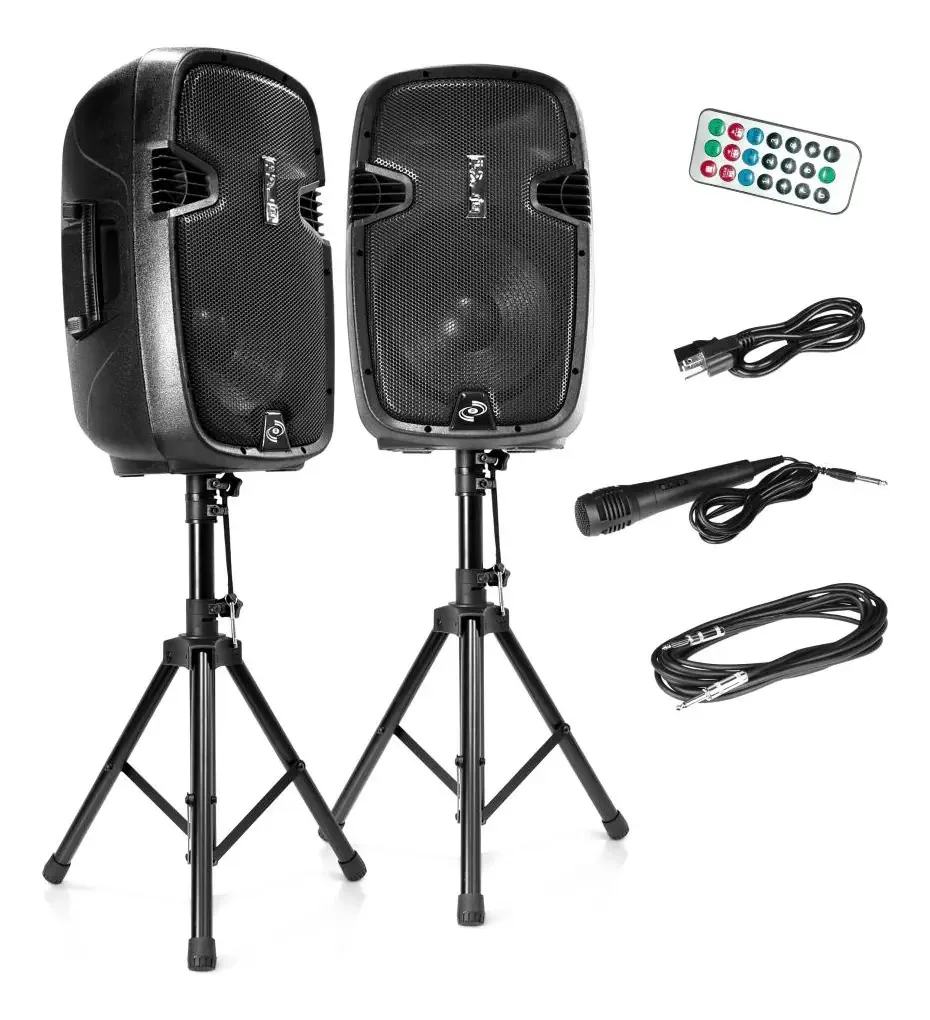 Alto-falantes portáteis Pyle-Pro PPHP1249kt ou alto-falantes pretos