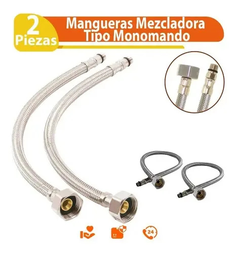 Mangueiras misturadoras de alavanca única Cnx Mass0613x55 de 2 peças, acabamento cromado, cor prata