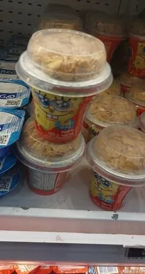 Iogurte Bob esponja 120g, morango c/cereais