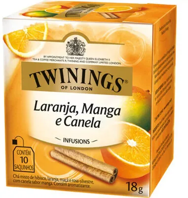 Chá Laranja, Manga E Canela Twinings Infusions Caixa 18g 10 Unidades