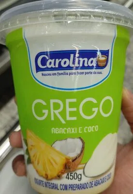 Iogurte Grego Abacaxi & Coco Carolina 450g