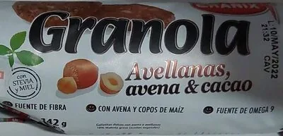 Granola Avellanas, avena & cacao