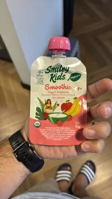Smoothie Yogurt Orgánico, Manzana, Plátano, Fresa y Avena con Linaza