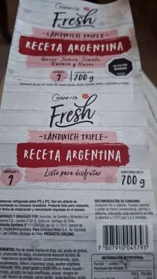 Fresh - SANDWICH TRIPLE - RECETA ARGENTINA