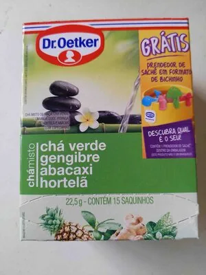 Chá verde, gengibre, abacaxi, hortelã