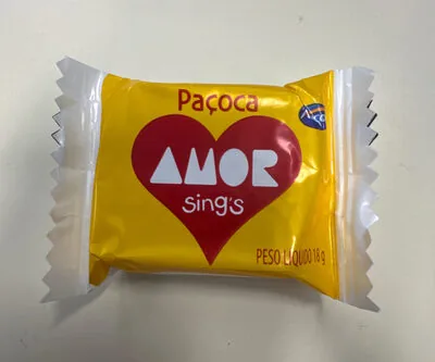 Paçoca Amor Sings Pacote 18g