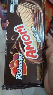 Biscoito Wafer Recheio Chocolate Richester Amori Pacote 80g