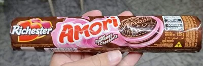 Biscoito Chocolate Recheio Morango Richester Amori Pacote 125g
