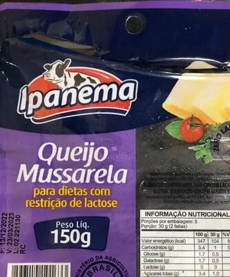 Queijo Muss Zero Lac Ipanema 150g
